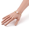 Natural Baroque Pearl Keshi Pearl Link Bracelets BJEW-JB05803-02-4
