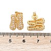 Brass Micro Pave Cubic Zirconia Stud Earrings EJEW-Z091-04G-H-3