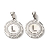 304 Stainless Steel Pendants STAS-I204-L-P-1