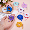 10 Pairs 10 Colors Three-color Mosaic Macaron Color Polyester Shoelaces FIND-FH0011-99-3