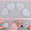 4Pcs 4 Styles Heart Silicone Carved Molds MRMJ-SC0001-48-5