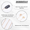 2 Pairs 2 Colors Iron Snap Hair Clips OHAR-HY0001-01-4