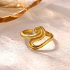 Irregular 304 Stainless Steel Cuff Open Rings for Women SA-CBA6EDB-08G-1