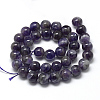Natural Amethyst Beads Strands G-R446-8mm-20-2