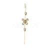 Brass Crystal Rhinestone Ear Wrap Crawler Hook Earrings for Women EJEW-C097-02G-01-1