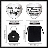 1 Set Friendship Theme Heart Double-Sided Engraved Stainless Steel Commemorative Decision Maker Coin AJEW-GL0001-60-006-2