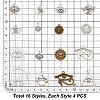 64Pcs 16 Style Tibetan Style Alloy Pendants FIND-PH0008-61-2