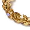 Electroplate Transparent Glass Beads Strands EGLA-A035-T8mm-L17-3