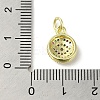 Brass Micro Pave Cubic Zirconia Charms KK-M283-15G-02-3