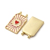 Brass Enamel Pendants X-KK-Q098-03G-2