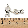 Awareness Ribbon Hope Tibetan Style Alloy Pendants TIBEP-R344-11AS-LF-3