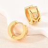 304 Stainless Steel Clear Cubic Zirconia Hoop Earrings EJEW-L307-12G-02-2