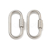 Non-Tarnish 304 Stainless Steel Screw Carabiner Lock Charms STAS-C092-04E-P-1