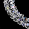 Electroplate Transparent Glass Beads Strands EGLA-A035-T3mm-L19-3