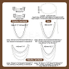 5Pcs 5 Styles Punk Alloy Waist Chains & Iron Iron Curb Link Trouser Chains Sets SJEW-AR0001-03-2