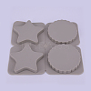Star and Flat Round Silicone Pendant Molds LS-DIY-WH0171-36-2
