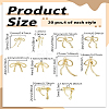 20Pcs 5 Styles Rack Plating Alloy Pendants FIND-LP0005-92G-2