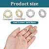 40Pcs 2 Colors Rack Plating Alloy Linking Rings FIND-GL0001-64-2