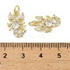 Brass Micro Pave Cubic Zirconia Pendants KK-H527-22G-3