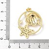 Brass Micro Pave Cubic Zirconia Pendants KK-P330-07D-G-3