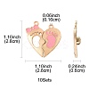 10 Bags Spray Painted Alloy Enamel Magnetic Split Pendants ENAM-FS0003-01-4