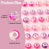 44Pcs 7 Styles UV Plating Resin European Beads RESI-FS0002-03-4