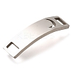 201 Stainless Steel Laser Cut Curved Connector Charms STAS-Z119-32P-03-2