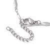 Non-Tarnish 304 Stainless Steel Oval Link Chain Bracelets for Women Men BJEW-JB10271-4