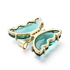 Brass Micro Pave Clear Cubic Zirconia Pendants ZIRC-P079-A01-12-2