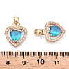 Faceted Glass Charms GLAA-S193-033-3
