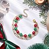 Chrismas Theme Double Layer Multi-strand Bracelets BJEW-JB101004-2