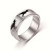 Rotating 201 Stainless Steel Anxiety Relief Rings for Women Men PW-WG4928D-02-1