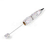 Fishtail Resin & Polymer Clay Pave Rhinestone Ball-Point Pen AJEW-T013-05G-2