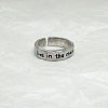 Mother's Day Motivational Slogan Alloy Cuff Rings FS-WGE3CFE-02-1