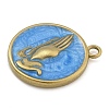 304 Stainless Steel Enamel Pendants STAS-M084-09G-01-2