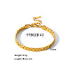 European Style 304 Stainless Steel Snake Chains Bracelet for Women LS-HM2215-16-1