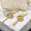 Brass Micro Pave Cubic Zirconia Leverback Earrings for Women EJEW-G419-01G-3