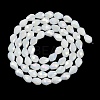 Opaque Solid Color Electroplate Glass Beads Strands EGLA-N013-P8mm-B02-2
