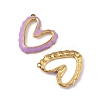 304 Stainless Steel Enamel Pendants STAS-P380-08G-01-2