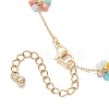 Glass & ABS Plastic Imitation Pearl Beads Link Bracelets BJEW-JB12572-01-5