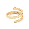 Brass Micro Pave Cubic Zirconia Open Rings RJEW-J017-VC199-3