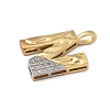 Brass Micro Pave Cubic Zirconia Pendants KK-B126-02G-N-2