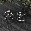 304 Stainless Steel 2 Line Round Clip on Nose Rings AJEW-A062-02P-3