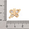 Brass Pave Clear Cubic Zirconia Connector Charms KK-Z066-09G-3
