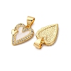 Brass Micro Pave Cubic Zirconia Pendants KK-D390-25G-02-2