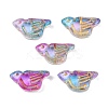 Electroplate and Golden Metal Enlaced Glass Beads EGLA-T029-03M-2