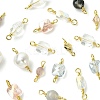 20Pcs 10 Styles Faceted Clear Glass Oval Connector Charms and Natural Agate(Dyed & Heated) Faceted Round Links KK-FS0001-91-3