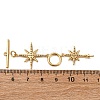 Brass Micro Pave Clear Cubic Zirconia Toggle Clasps KK-A223-36G-4
