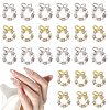 40Pcs 2 Colors Christmas Wreath Alloy Rhinestone Cabochons MRMJ-CA0001-49-1