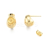 Brass Stud Earring Findings KK-I663-09G-3